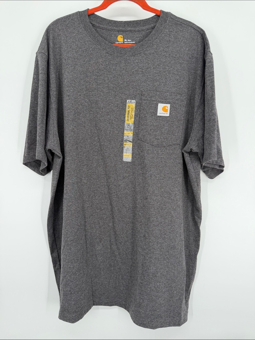 Carhartt Original Fit Short Sleeve Tee Shirt Men’s Size XL Tall NWT Charcoal